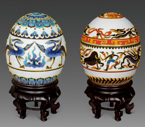 鸵鸟蛋壳镶嵌工艺品